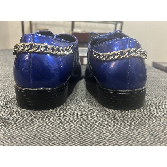 Bolano Chainz Men’s Oxford Style Dress Shoes Royal Blue Lace Up Size 12 - Picture 6 of 13